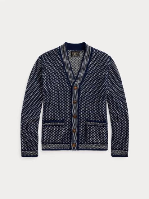 RRL by Ralph Lauren Indigo Cotton-Wool V-Neck Cardigan