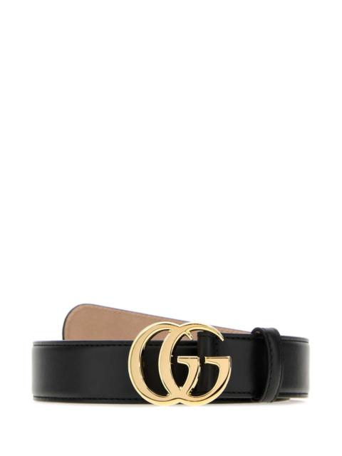 GUCCI Gucci Women Black Leather Belt
