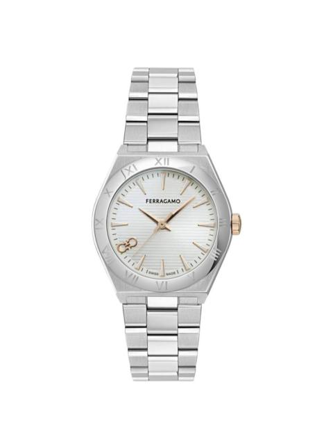 FERRAGAMO Ferragamo Vega Upper East Quartz Silver Dial Ladies Watch SFZB00224
