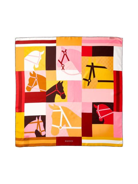 GUCCI Gucci Printed Silk Jacquard Carre