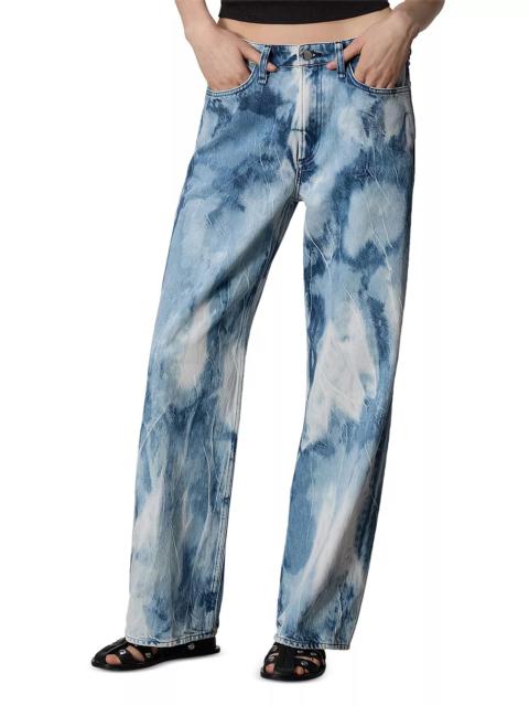 rag & bone Logan Mid Rise Wide Leg Jeans in Indigo Water Color
