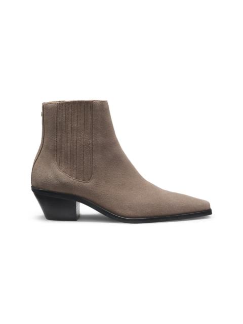 BOSS ANKLE BOOTS IN SUEDE WITH CUBAN HEEL