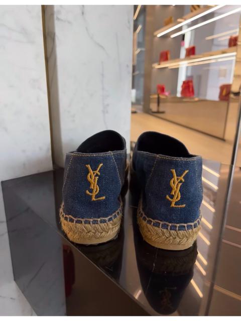 SAINT LAURENT Brand new Saint Laurent (SLP) men's espadrilles with gold logo.