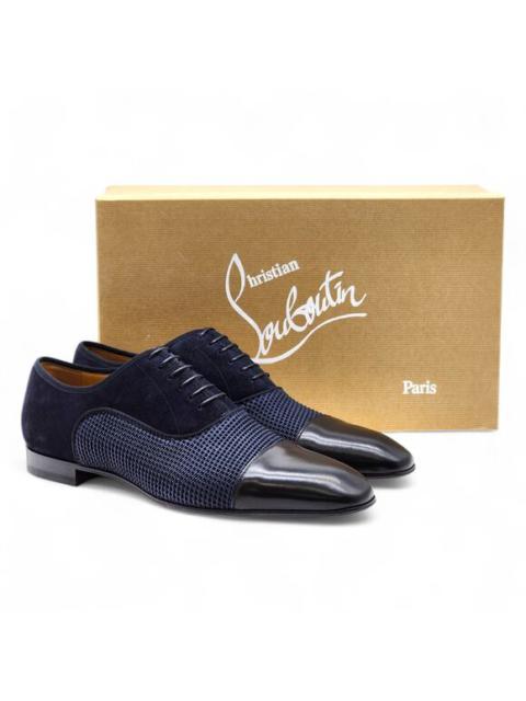 Christian Louboutin Christian Louboutin Greggo Leather and Suede Oxford Shoes Blue EU 45 US 12