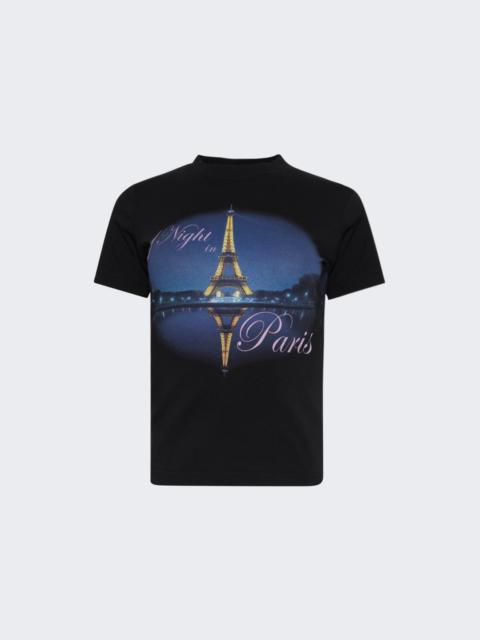 VETEMENTS Night In Paris Fitted T-shirt Washed Black