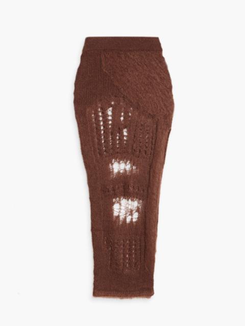 Rick Owens Open-knit maxi skirt