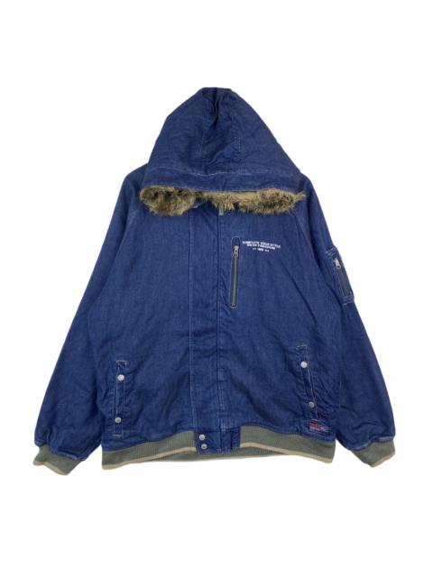 Other Designers Vintage - VINTAGE VANS SMALL LOGO SKATEBOARD FLIGHT JACKET HOODIE