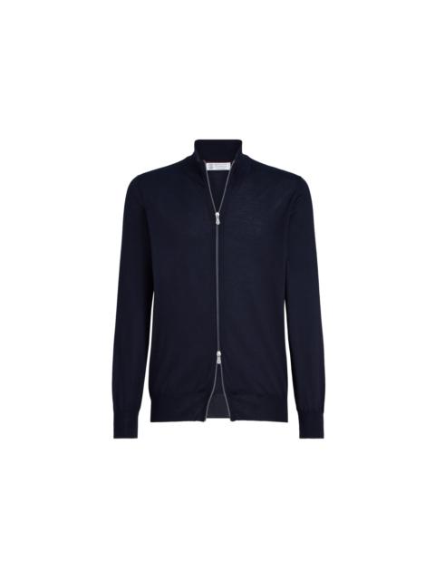 Brunello Cucinelli Brunello Cucinelli Cashmere and silk cardigan in Navy Blue at Nordstrom