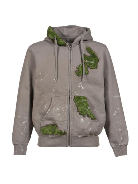 doublet MOSS-GROWN EMBROIDERY HOODIE / GRY