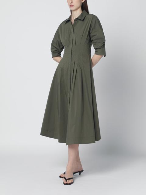 SIMKHAI Military green midi shirt dress