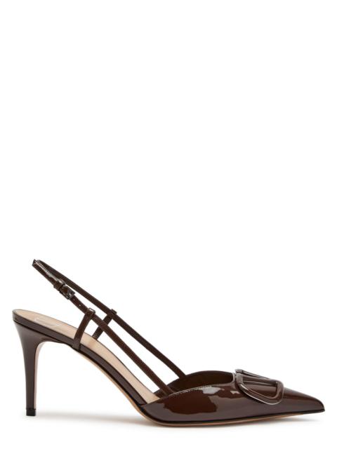Valentino Valentino Vlogo Signature 90 Patent Leather Slingback Pumps