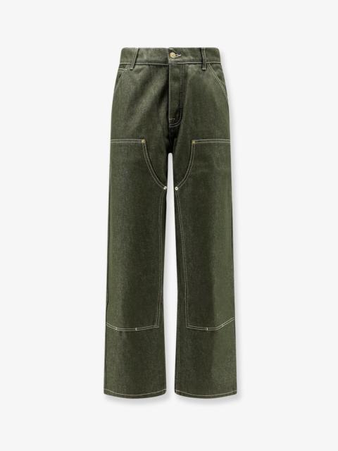 Other Designers Walk In Paris Double Knee Green Denim Trousers
