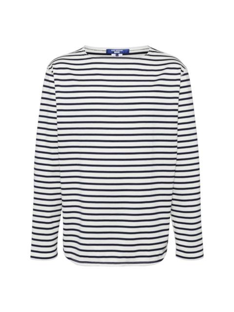 stripped long-sleeved T-shirt