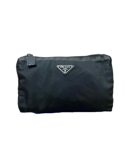 Authentic🌑Prada Clutch Bag Black Synthetic