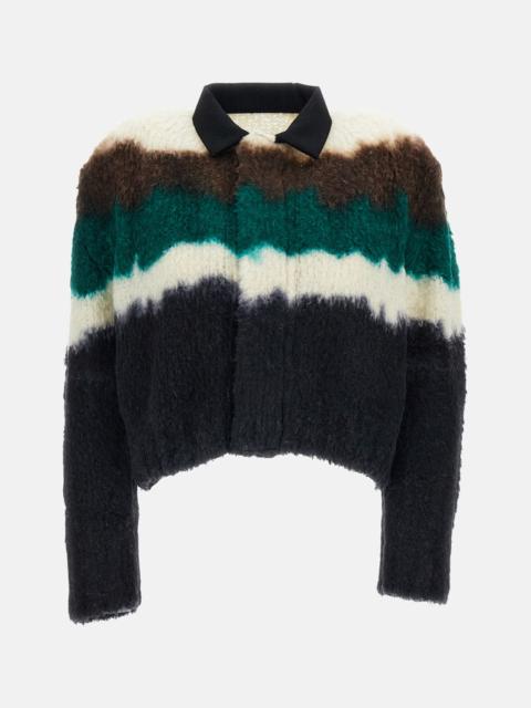 sacai Sacai Women Chusen-Dyed Knit Cardigan