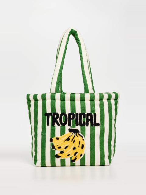 FARM RIO Stripe Banana Tropical Tote