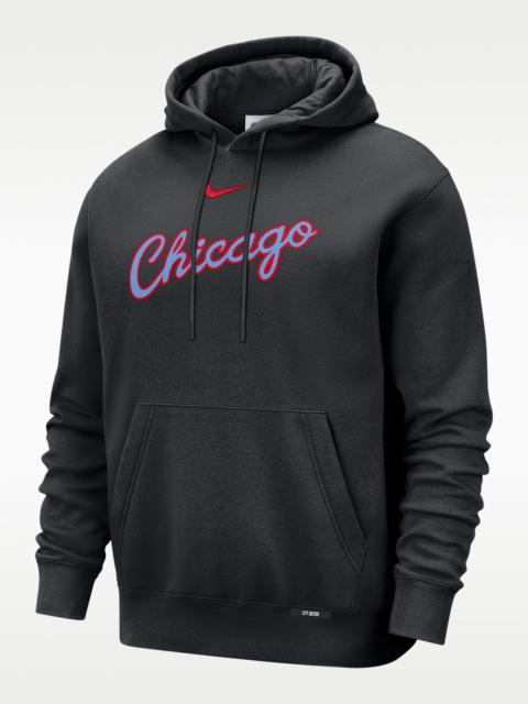Nike Chicago Bulls City Edition Men's Nike Basketball Club Pull-Over Hoodie