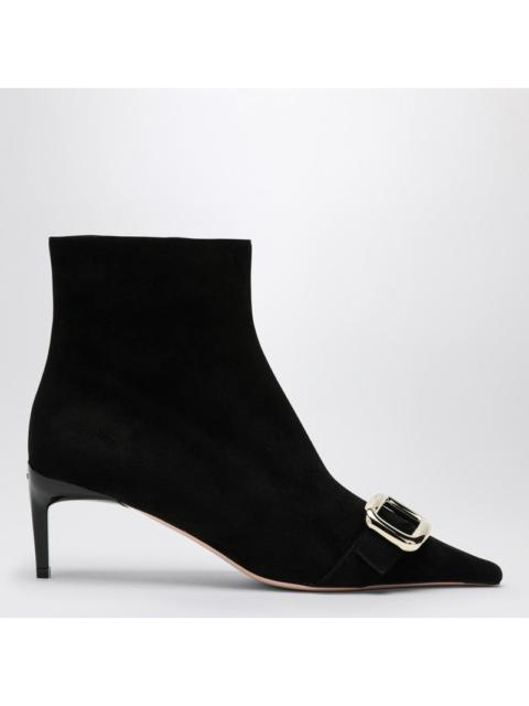 Roger Vivier Black Viv Canard Suede Ankle Boots Women