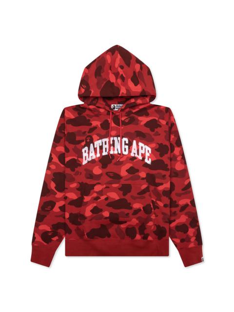 A BATHING APE® COLOR CAMO PULLOVER HOODIE - RED
