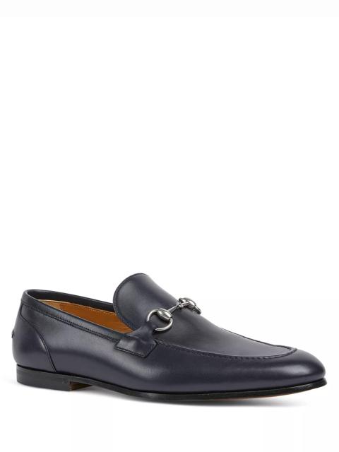 GUCCI Men's Jordaan Leather Apron Toe Loafers