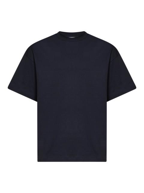 Jil Sander Jil Sander Men Midnight Blue Cotton Boxy T-Shirt With Jil Sander Logo