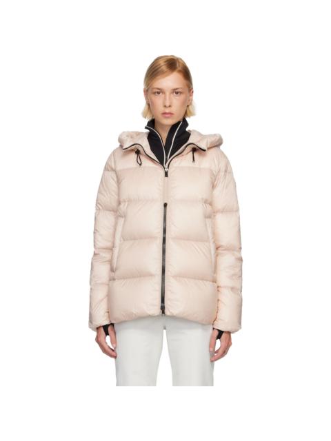 Moncler Pink Serittes Hooded Short Down Jacket