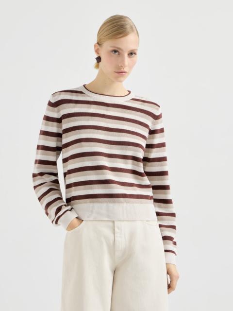 Brunello Cucinelli Cotton striped sweater