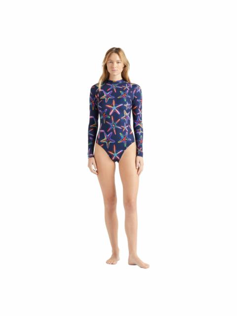 Vilebrequin Vilebrequin Women's Disco Stars UV Protection One-Piece Rashguard in Bleu Marine at Nordstrom