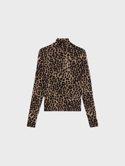 Blumarine ANIMALIER PRINT JERSEY SWEATER