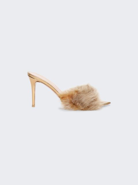 Gianvito Rossi Jenny Shearling Heels Desert Mekong