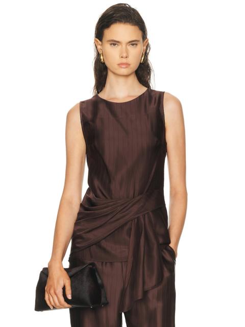 Loulou de Saison Fonda Draped Asymmetric Top