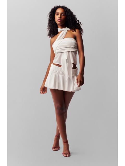 GUIZIO CHIFFON SLIT MINI SKIRT