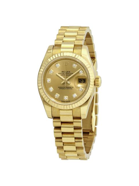 ROLEX Rolex Lady-Datejust 26 Gold Dial 18K Yellow Gold President Automatic Ladies Watch 179178CDP