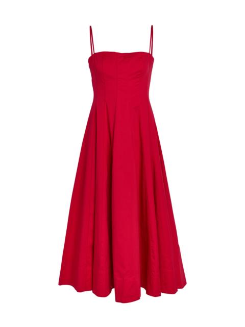 STAUD Staud Wylie Stretch-cotton Midi Dress