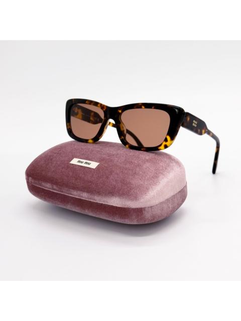 Miu Miu New Miu Miu MUB12S 14L20D Havana Cat Eye Sunglasses SMU B12