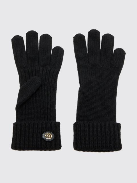 GUCCI Gucci Women Gucci Gg Monogram Wool-Blend Gloves With Ribbed Cuffs