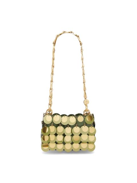 rabanne Layered Paillette Shoulder Bag green