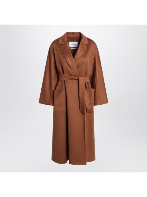 Max Mara Wrap Coat In Brown Cashmere Women