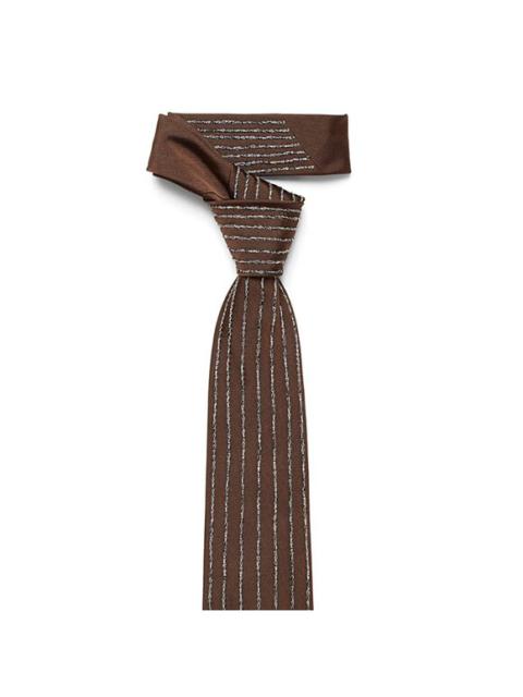 BNWT SS20 JUPE BY JACKIE EMBROIDERED HEATHERED STRIPE TIE