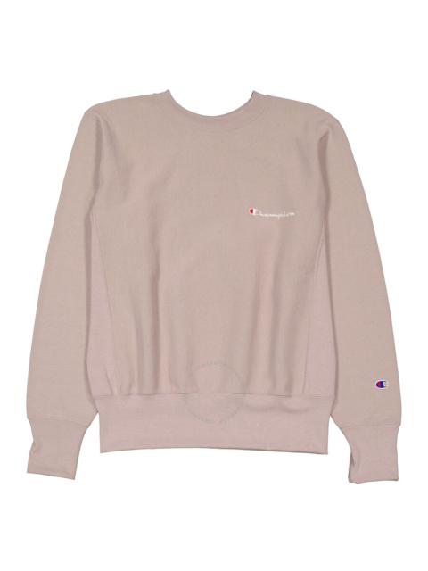 Champion Champion Greyish Reverse Weave Script Logo Crew Sweatshirt