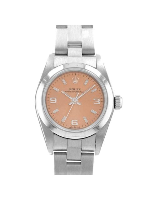 Pre-owned Rolex Oyster Perpetual 24 Automatic Chronometer Pink Dial Men's Watch 76080 PSO