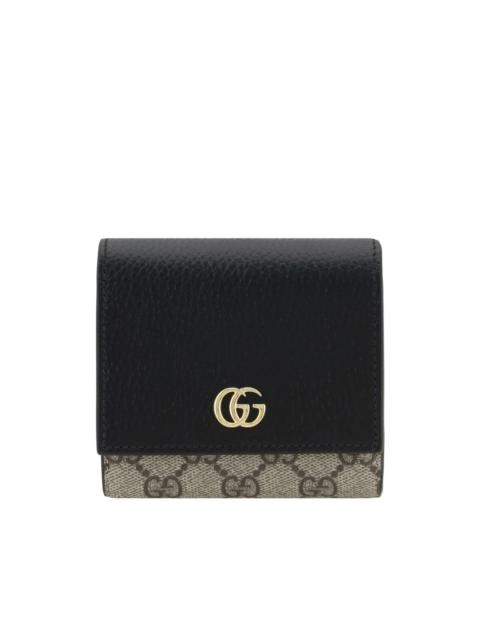 GG Supreme tri-fold wallet