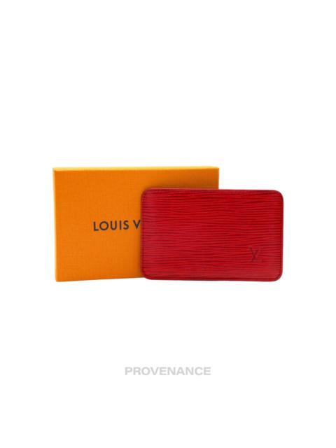 Louis Vuitton Louis Vuitton Card Holder Wallet - Red Epi Leather