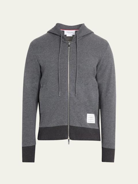 Thom Browne Men's Cotton 4-Bar Stripe Full-Zip Hoodie