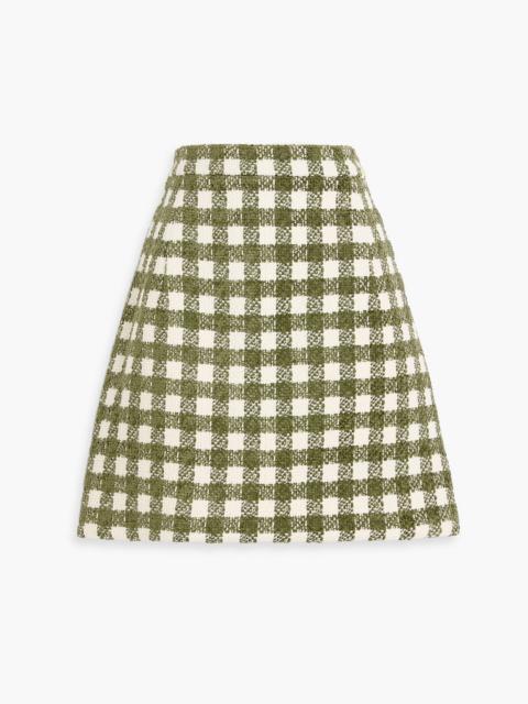 Oscar de la Renta Checked tweed mini skirt