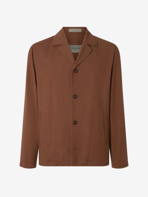 CORNELIANI Brown ultra fine 160's wool overshirt