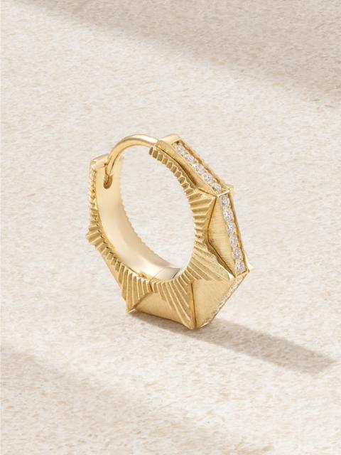 MARIE LICHTENBERG Nyc 18-karat Gold Diamond Single Hoop Earring