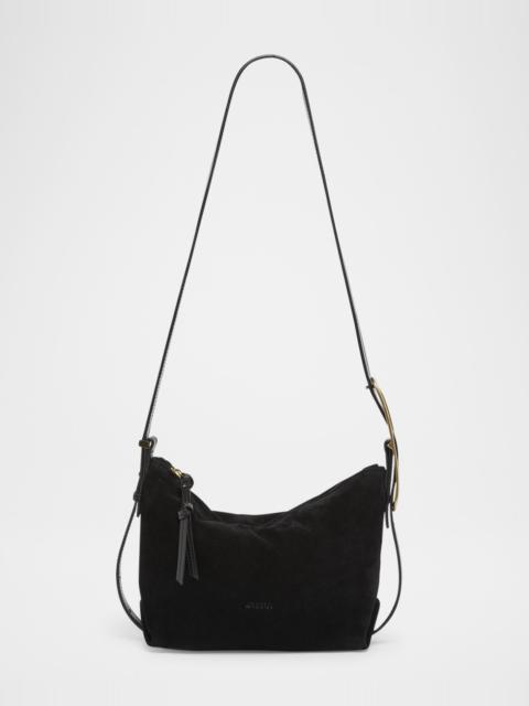 Leyden Mini Buckle Suede Shoulder Bag