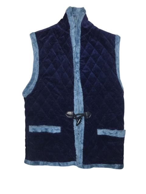 Other Designers Tracey Vest - Blue Mate Quilted Corduroy Fleece Lined Vest