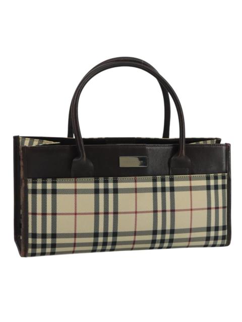 Burberry Burberry Nova Check Hand Bag Canvas Beige